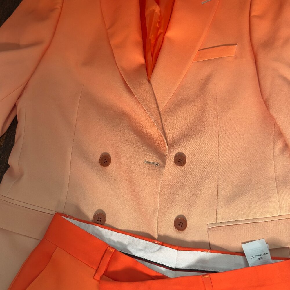 Men's Orange Ombré Suit Set | Blazer + Pants | Size M / 32 | Like New